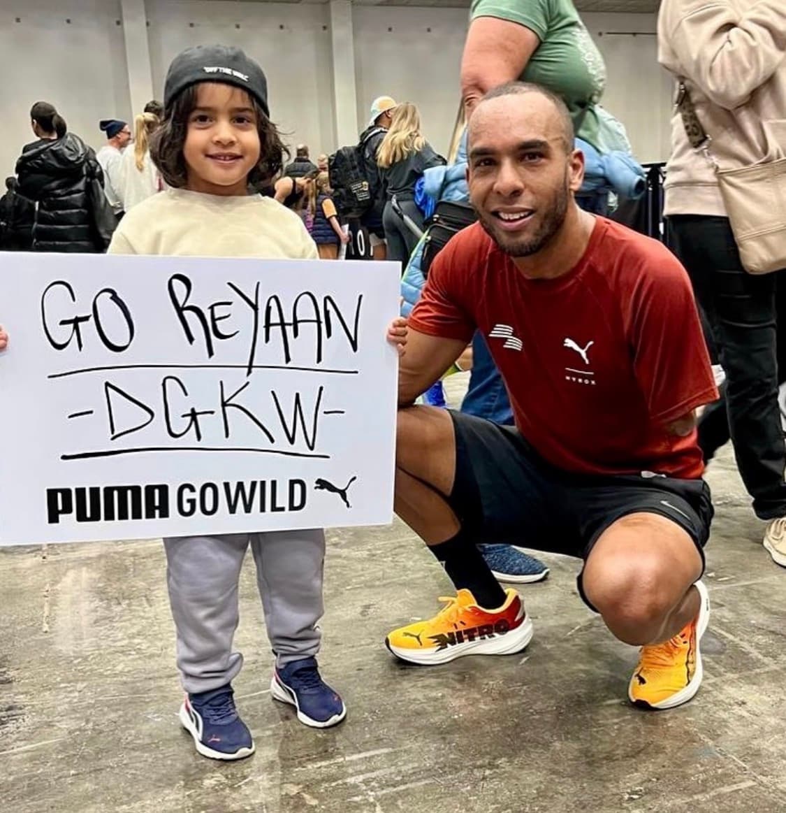 Reyaan with his son at Hyrox South Africa-sharing a moment beyond the finish line.